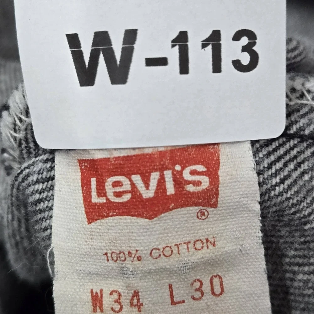 VINTAGE Levi's 509-0259 Men Jeans 34X30 Gray Denim Straight 90s USA READ